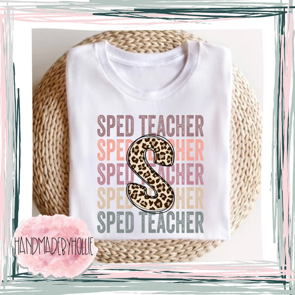 SPED Teacher Stacked Pastel
