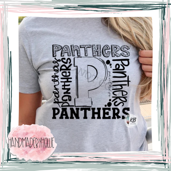 Panthers Typography (black)